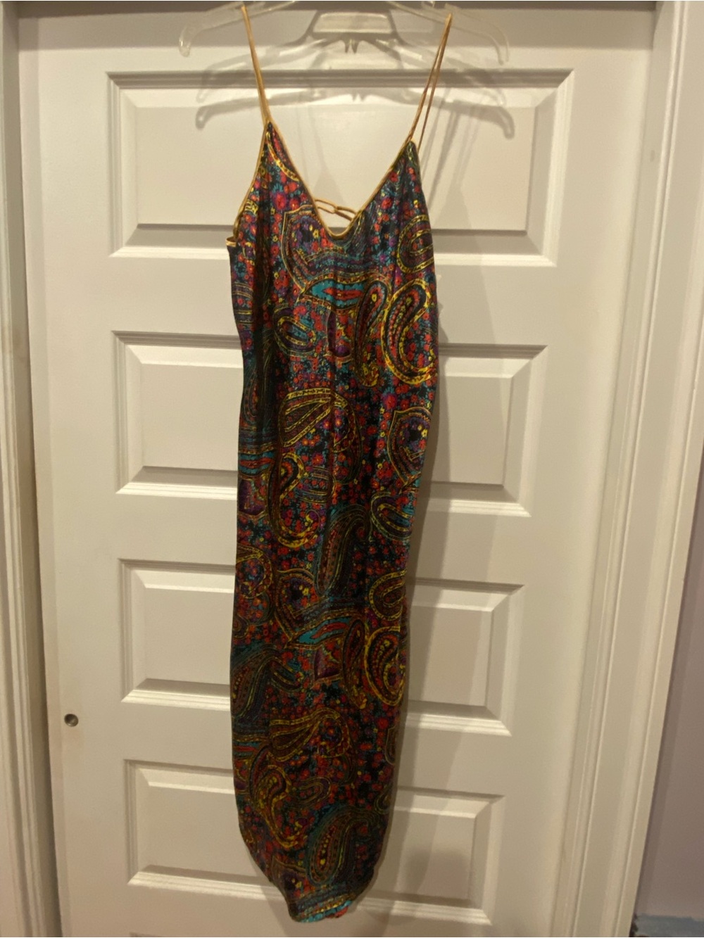 Paisley Slip Maxi Dress in Multicolor